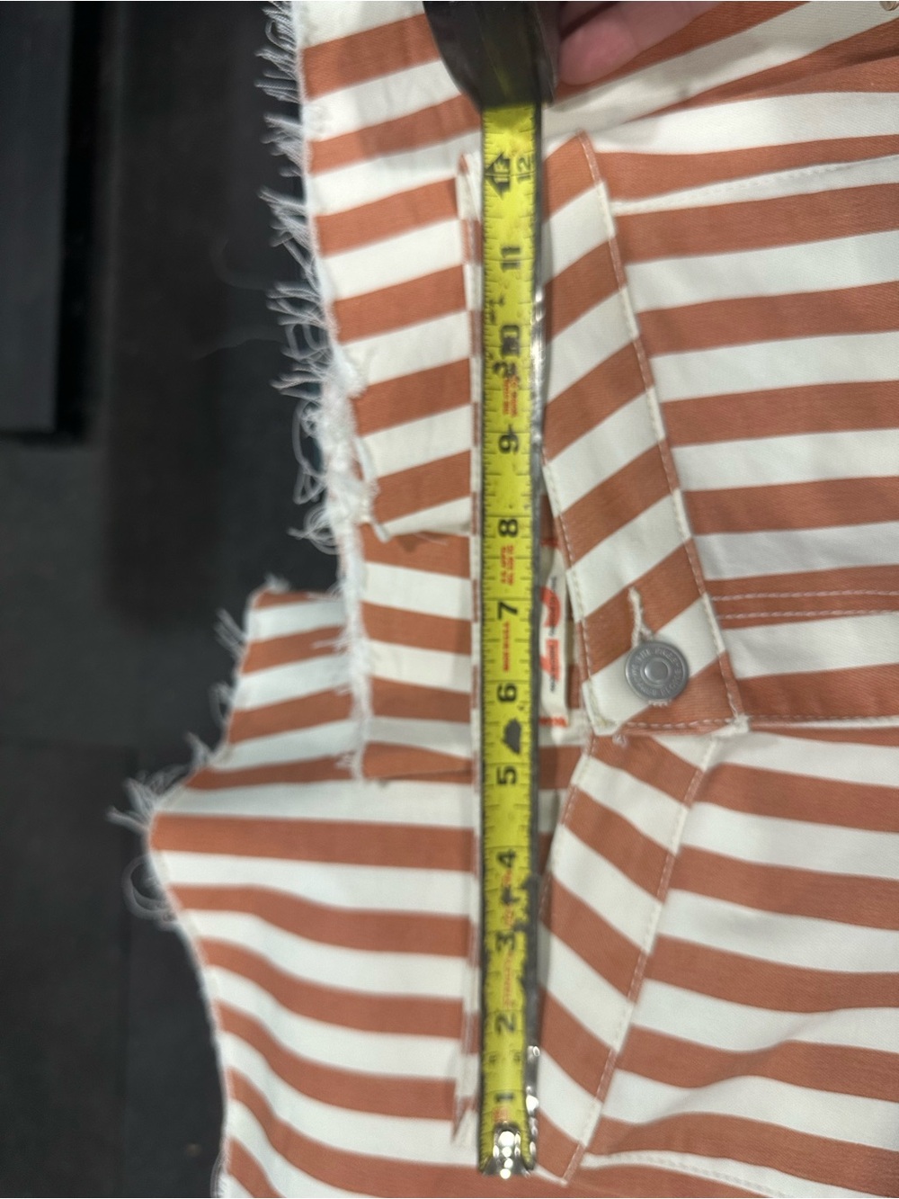 NWOT Free People Float on Flare orange and white striped pants bell bottoms - Picture 4 of 6